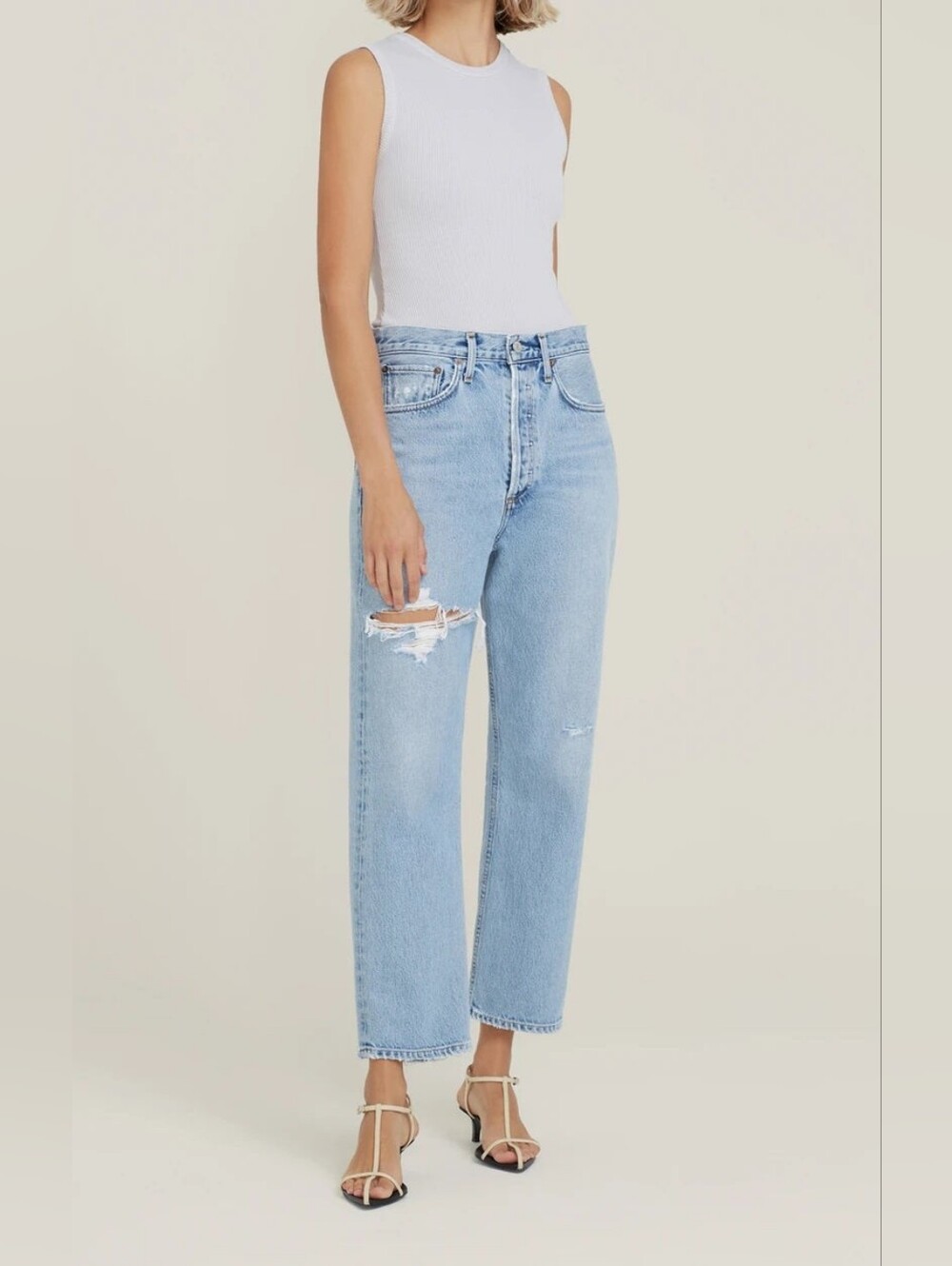 AGOLDE Denim - 90's Crop Pant in Echo Size 28